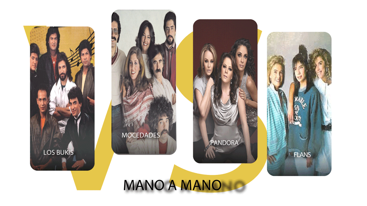 TeleNostalgia's tweet photo. Ya está disponible el duelo de esta semana.
En esta oportunidad puedes enfrentarlos como quieras:
LOS BUKIS VS. MOCEDADES
PANDORA VS. FLANS
Puedes dejar tu mensaje con la pareja que quieres ver en el Mano a Mano.
#TLN #LaMaquinaDelTiempo #telenostalgia https://t.co/36sBlsJw5a