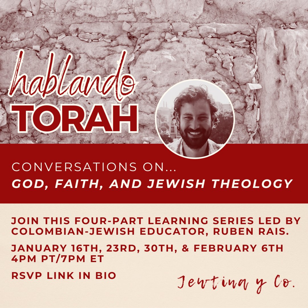 jewtinayco's tweet image. TONIGHT TONIGHT TONIGHT! Tonight we kick off our Hablando Torah series with nuestro profe, @elruboooo . It&apos;s not too late to sign up to join today&apos;s class (or this month&apos;s series). Head to our link in bio!!
.
.
#jewishlearning #jewishcommunity