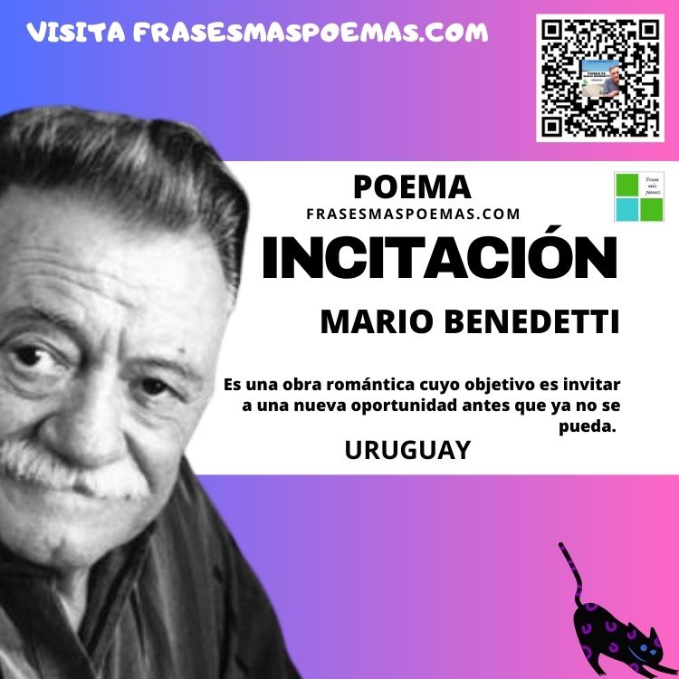 'Incitación' de Mario Benedetti (Poema) frasesmaspoemas.com/incitacion-de-… #poetas #poemasdemariobenedetti #mariobenedetti #frasesmaspoemas #poetasuruguayos #poemasdeamor