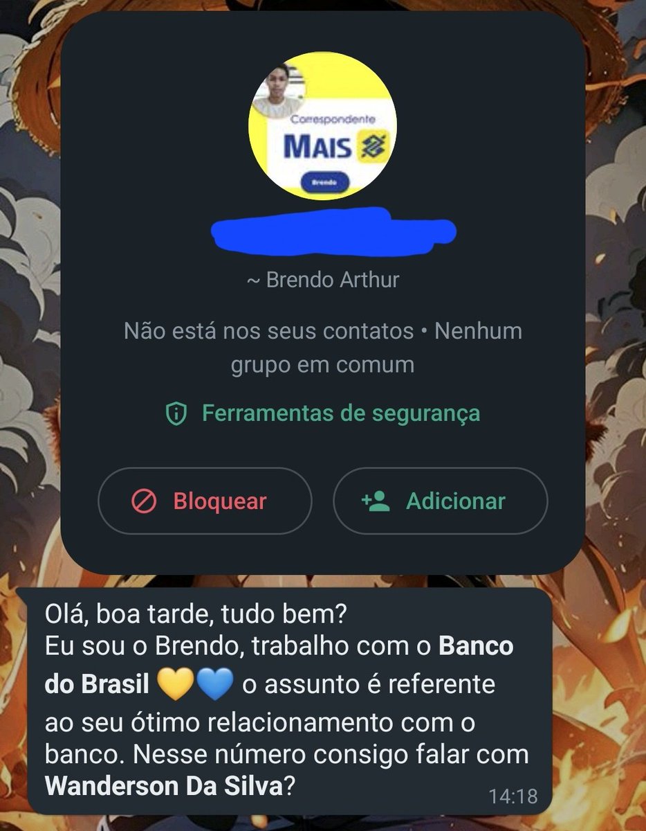 _wansilva94's tweet photo. @BancodoBrasil vocês estão mandando correspondentes entrar em contato com os clientes ? https://t.co/FU6Ylh7s3F