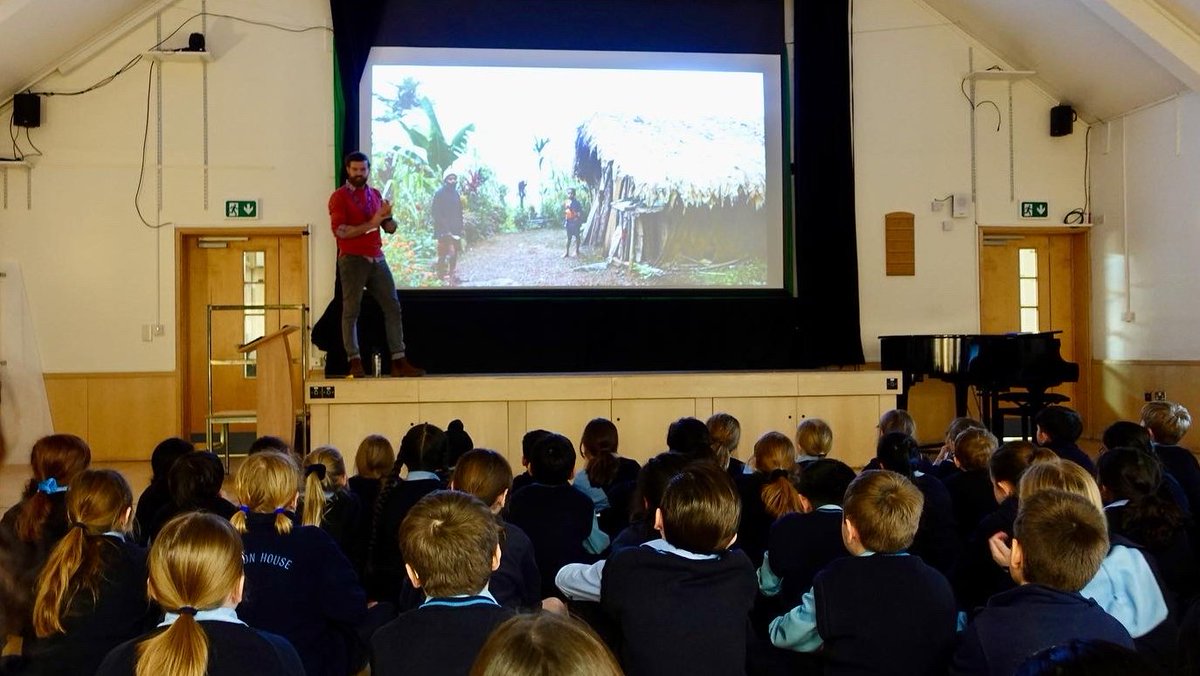 UptonHead's tweet image. An inspirational afternoon with @cwexplore 🗺️ Thank you for sharing your incredible stories about your most recent trip to Papua New Guinea. A room full of engaged and inquisitive children. 🌎🧭🛶 #UptonEYFS #UptonPrePrep #UptonPrep #UptonLOtC