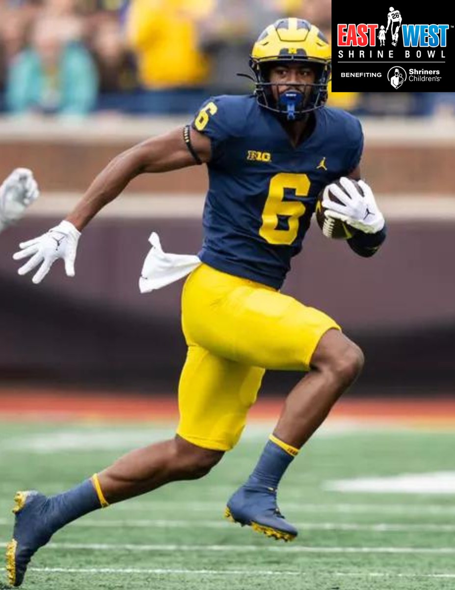 #ShrineBowlBound ✅ WR Cornelius Johnson (@CorneliusNation) from @UMichFootball has officially accepted his invitation to play in the 2024 East-West @ShrineBowl! #GoBlue | #ShrineBowlWhosNext😎