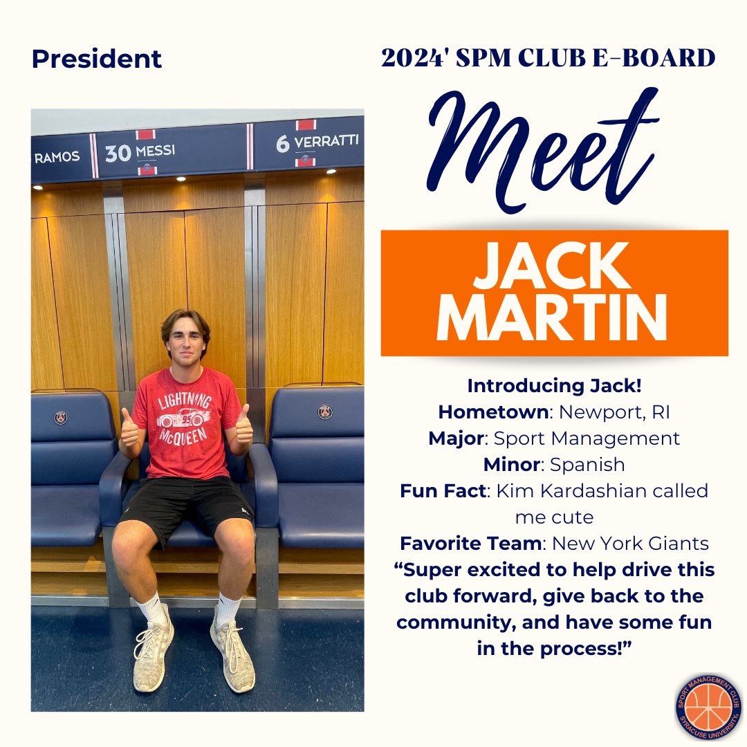 Our final introduction for the SPM E-Board, is our new President Jack Martin!