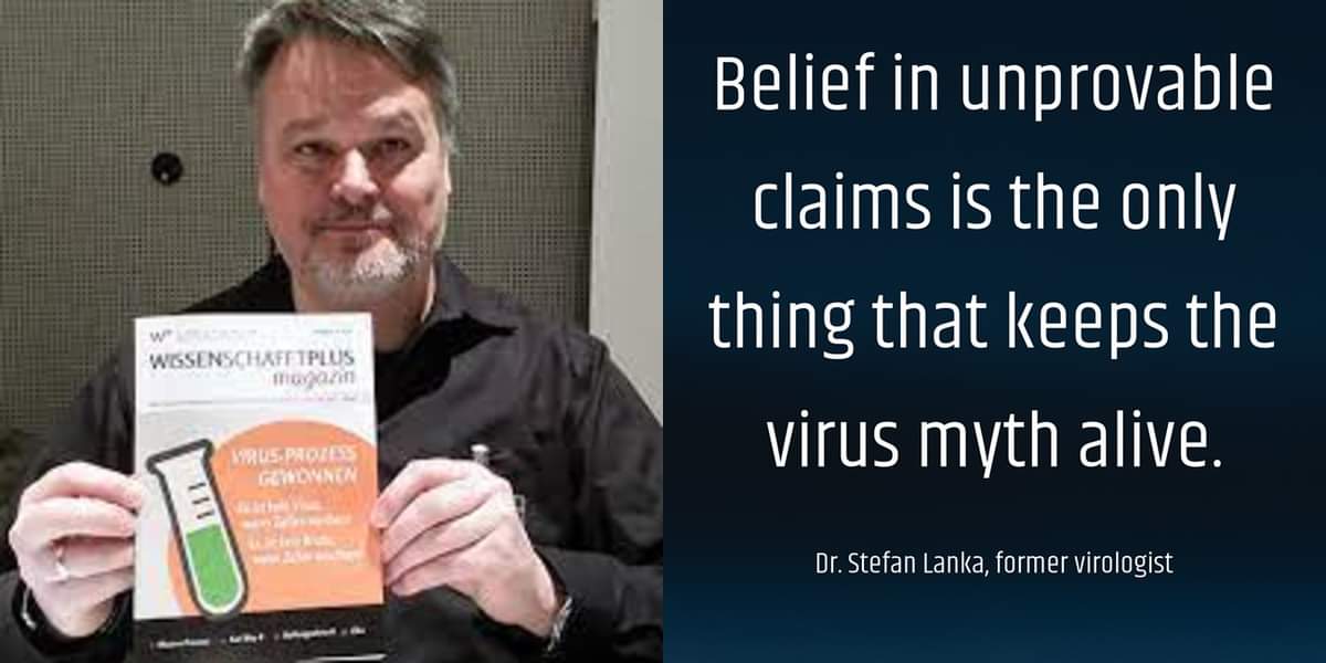 3dom13's tweet image. There's absolutely no evidence viruses exist in reality. There's also absolutely no evidence of transmission via natural pathways in controlled experiments. There's no controlled experiments at all.

Virology is a pseudoscientific fraud and a make belief system!