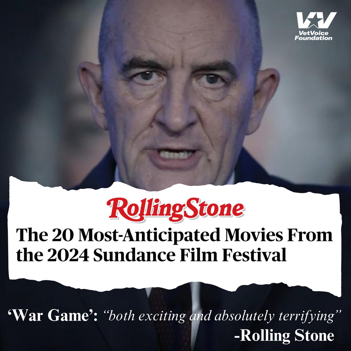 The documentary, 'War Game,' featuring our work, has been named one of the most-anticipated films from the 2024 Sundance Film Festival! 'Jesse Moss and Tony Gerber detail an actual what-if exercise conducted among Beltway insiders...' READ MORE: rollingstone.com/tv-movies/tv-m…