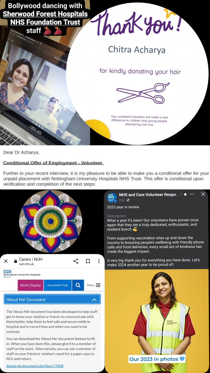 chitraacharya's tweet photo. Fab birthday week! 😊

✂️ #SuperHairo certificate from @LPTrustUK

💃🏽 Taught @SFHFT staff 
#TeamPaeds #TeamSFH @SfhWard25

📞 #CheckInAndChat calls @VolResponders #PlayingMyPart @RoyalVolService

🙋‍♀️ Offer for unpaid volunteer dance facilitator @NUHCharity @nottmhospitals https://t.co/rG9kq22oto