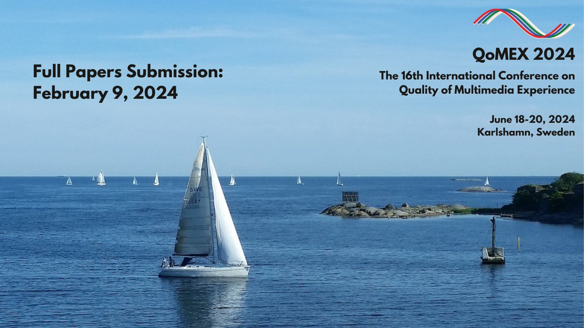 QoMEX 2025 (@qomexconf) on Twitter photo ⌛ Full papers at #QoMEX2024 are due February 9, 2024.
📃 Call for Papers is available here: qomex2024.itec.aau.at/call-for-paper/ ⌛ Full papers at #QoMEX2024 are due February 9, 2024.
📃 Call for Papers is available here: qomex2024.itec.aau.at/call-for-paper/