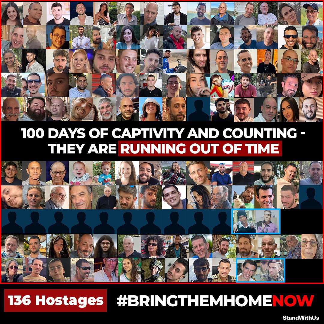 It’s been 100 days. No matter where you stand, you must realize that nothing is going to change until they are released. #Bringthemhome