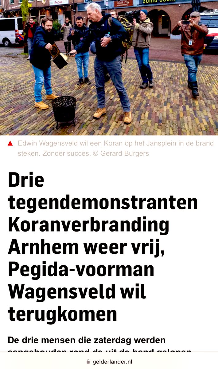 Pegida voorman Edwin Wagensveld wil een nieuwe poging wagen on een koran te verbranden.
Wat vinden jullie ?