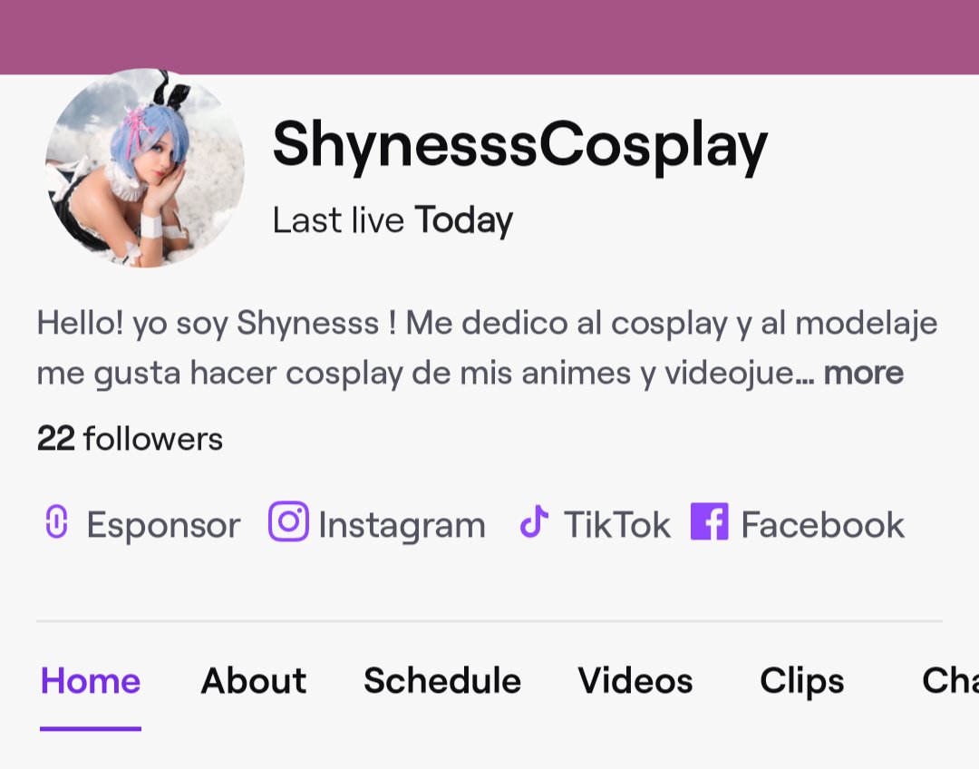 Chicxs hoy prendo stream a las 7:00 PM hora CDMX💜 En la morada 😳 para que no se lo pierdan y me apoyen para alcanzar mi meta de afiliación 🙏🏻 

twitch.tv/shynessscosplay