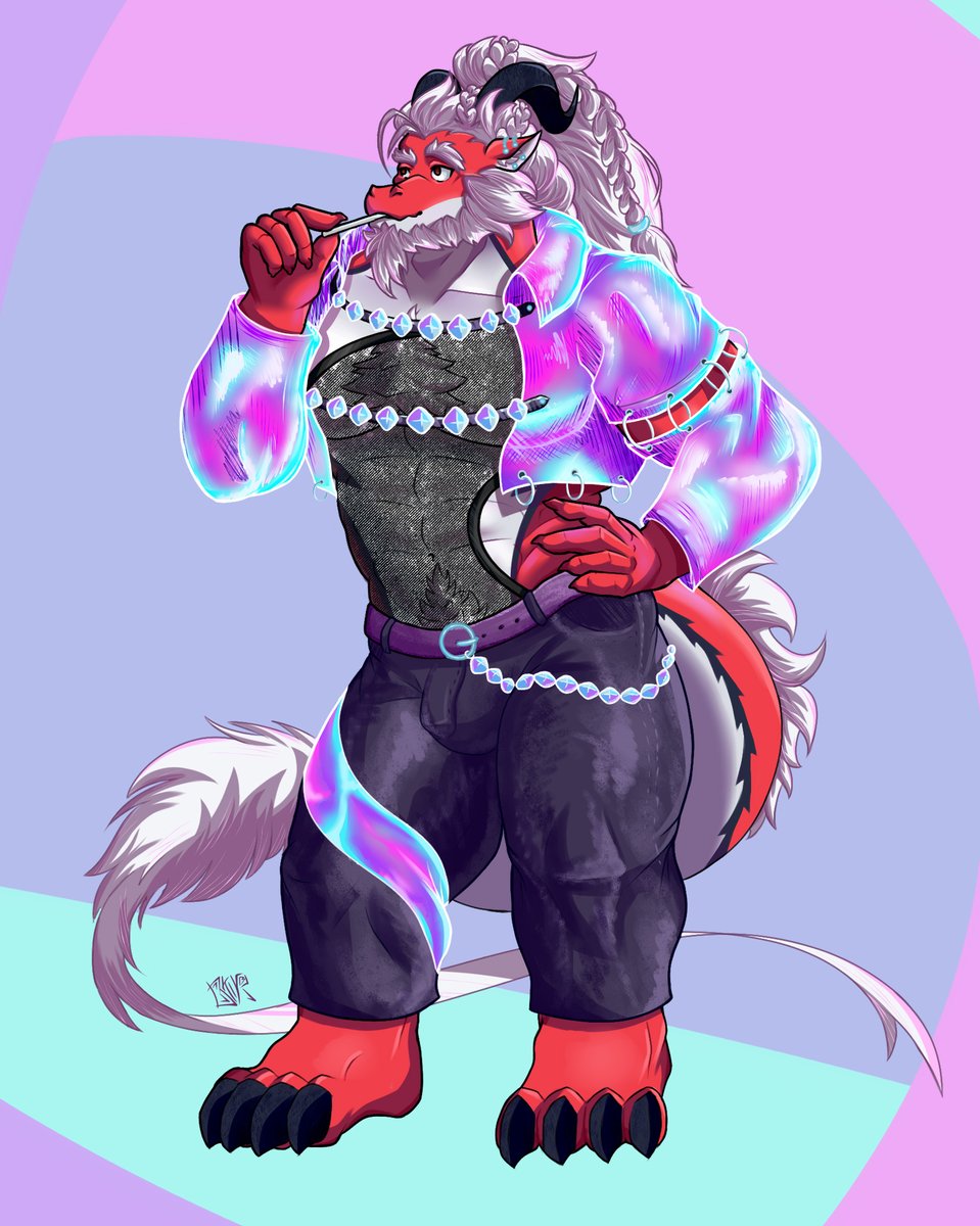 Blaker_Red's tweet photo. Just 🐉sona I made recently. I've been thinking about starting Twitter  for a long time so Hi! Still not sure about his outfit, guess it will change not once)

#art #oc #furry #furryart #digitalart #dragon #Furrydragon https://t.co/SQRMjfjrHy