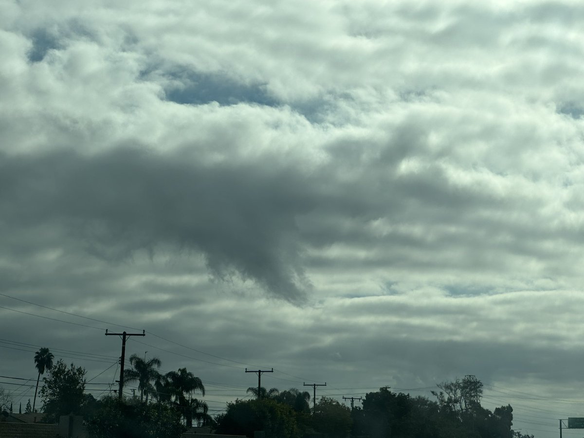 MJuricaCBS47's tweet photo. Don’t let scud clouds fool you today! No rotation in these clouds, but they are cool looking 🌪️ @kcalnews #alwayslookingup https://t.co/ZZ1qcRYADE