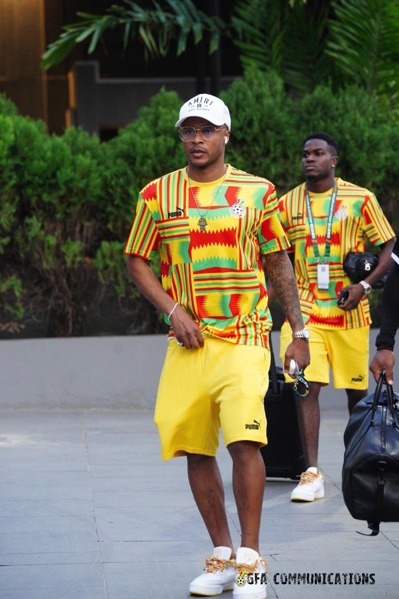 PulseGhana's tweet photo. The #BlackStars are ready to shine 🇬🇭⭐️

Always turning heads with the drip 💦

#PulseSports #AFCONonPulse #AFCON2023 #GHACPV https://t.co/KpyX6adpZK