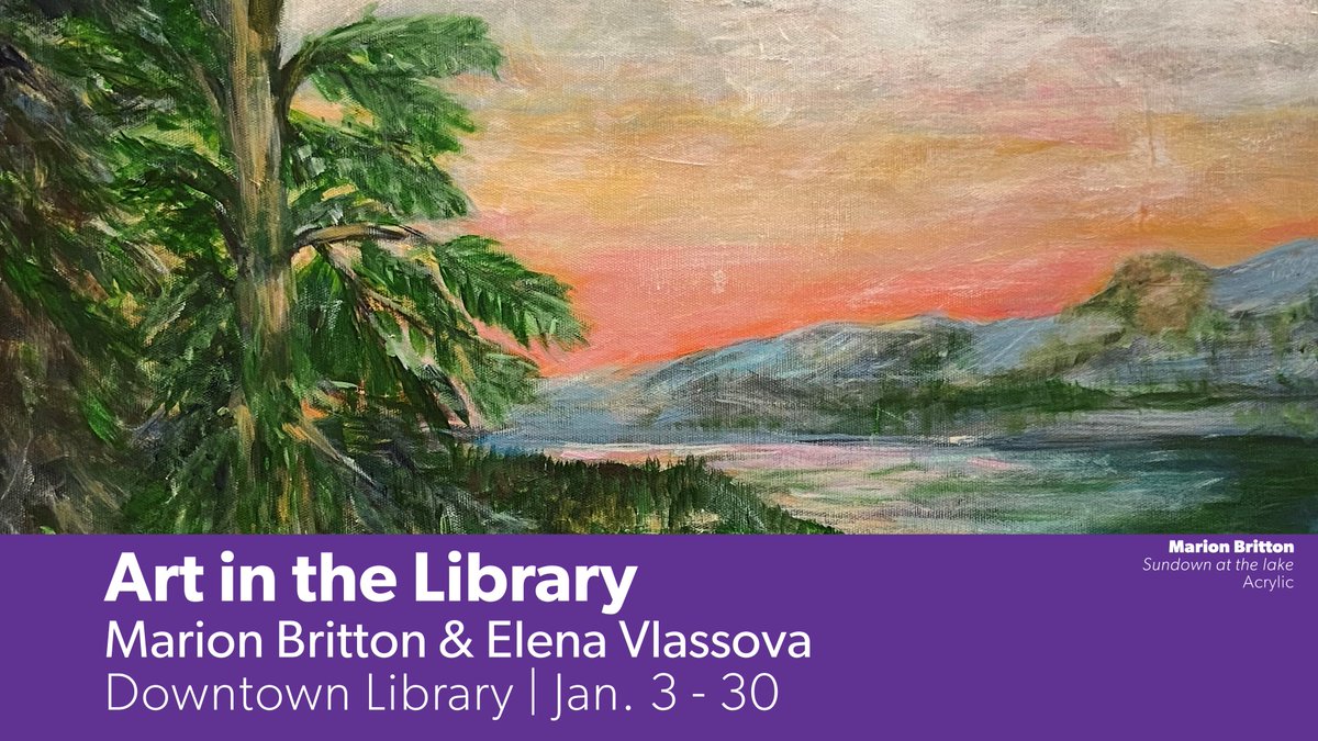 St. Albert Painters Guild continues their run of monthly shows at the Downtown Library this year with the second of four featuring members Elena Vlassova and Marion Britton.
#stalbert #stalbertarts #yeg #edmontonarts #yegarts #albertaart #stalbertlife