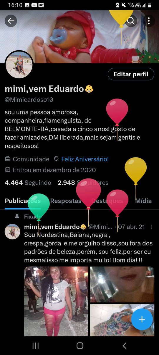 Subiram os balões!Parabéns pra mim👏👏🎂 
35 primaveras pra dona mimi
