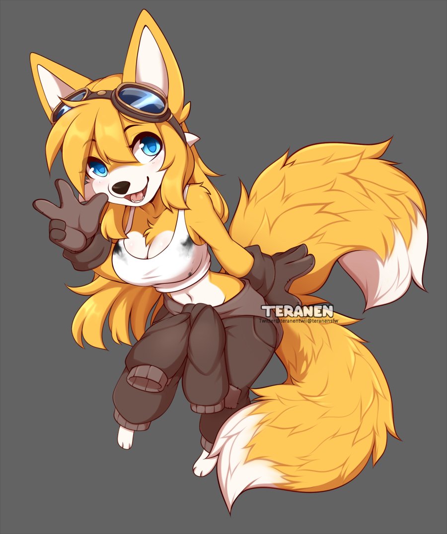 TeranenSFW's tweet image. Chibeh mechanic fox 🦊🔧