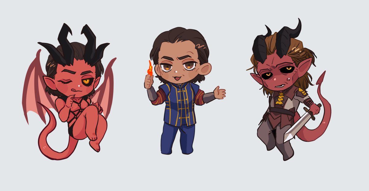 nemi0x0's tweet photo. かわいいかもな　
#bg3 #BaldursGate3 #Raphael #Haarlep #Zevlor https://t.co/ltSIRDAyYp