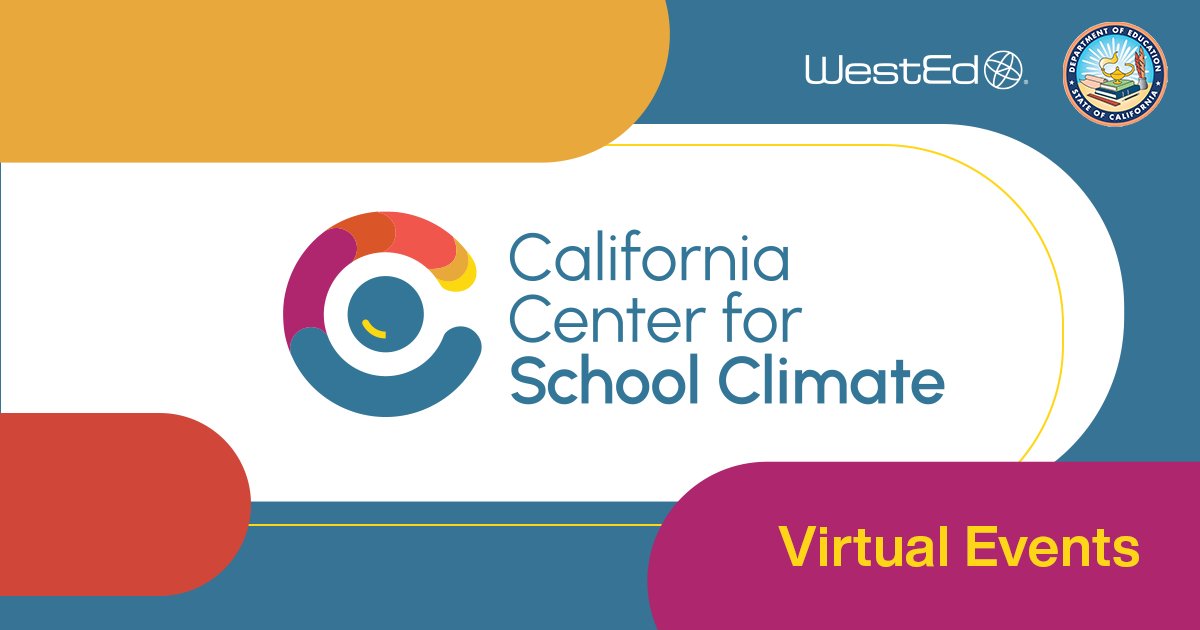 Two upcoming #SchoolClimate webinars on January 18! Working Collectively to Generate and Prioritize Ideas, 10 am PT: bit.ly/3Si3b7N Prioritizing School Climate Within the Local Control and Accountability Plan, 3 pm PT: bit.ly/3vHx5ZZ