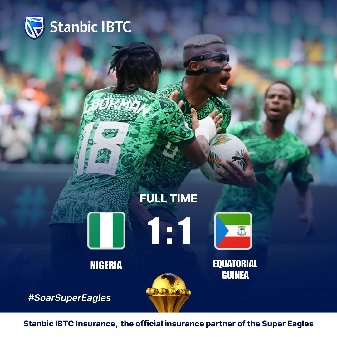 ovadizzle's tweet photo. A point from their 1st game against Eq. Guinea, and @StanbicIBTC still backing the 🇳🇬 🦅to glory. 

Uplift the team with a well crafted caption ... the best 5 will be rewarded with 2K airtime each.

#Insuranceoveryou
#StanbicIBTCInsurance
#StanbicIBTCInsuresSuperEaglesatAFCON https://t.co/4b58ZOr0Lp