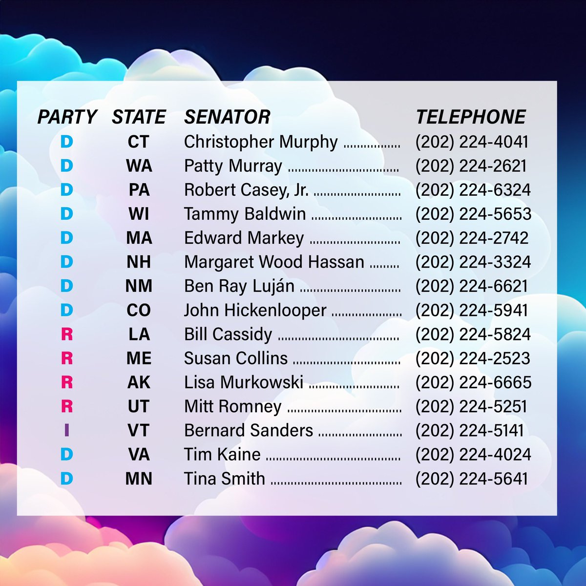 We need to make sure Thursday’s Senate HELP Committee’s hearing on #LongCOVID next week is well attended by senators on the committee! Get ready to call their offices next week!