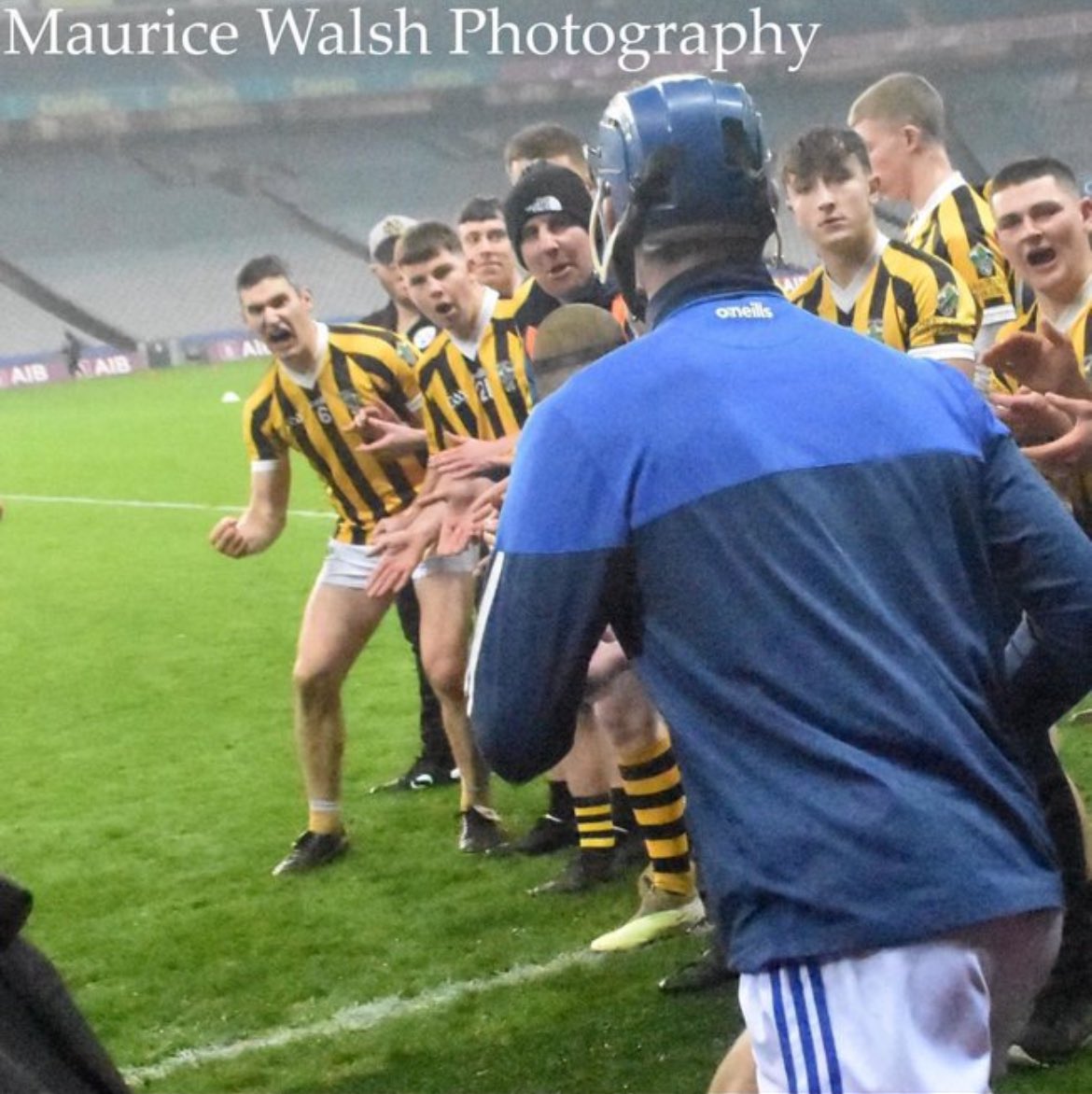 BarryMullane1's tweet photo. Tullogher Rosbercon roaring on their their fellow Kilkenny men Thomastown for their all Ireland. Brilliant. 
Some photo. https://t.co/oaByseBluI