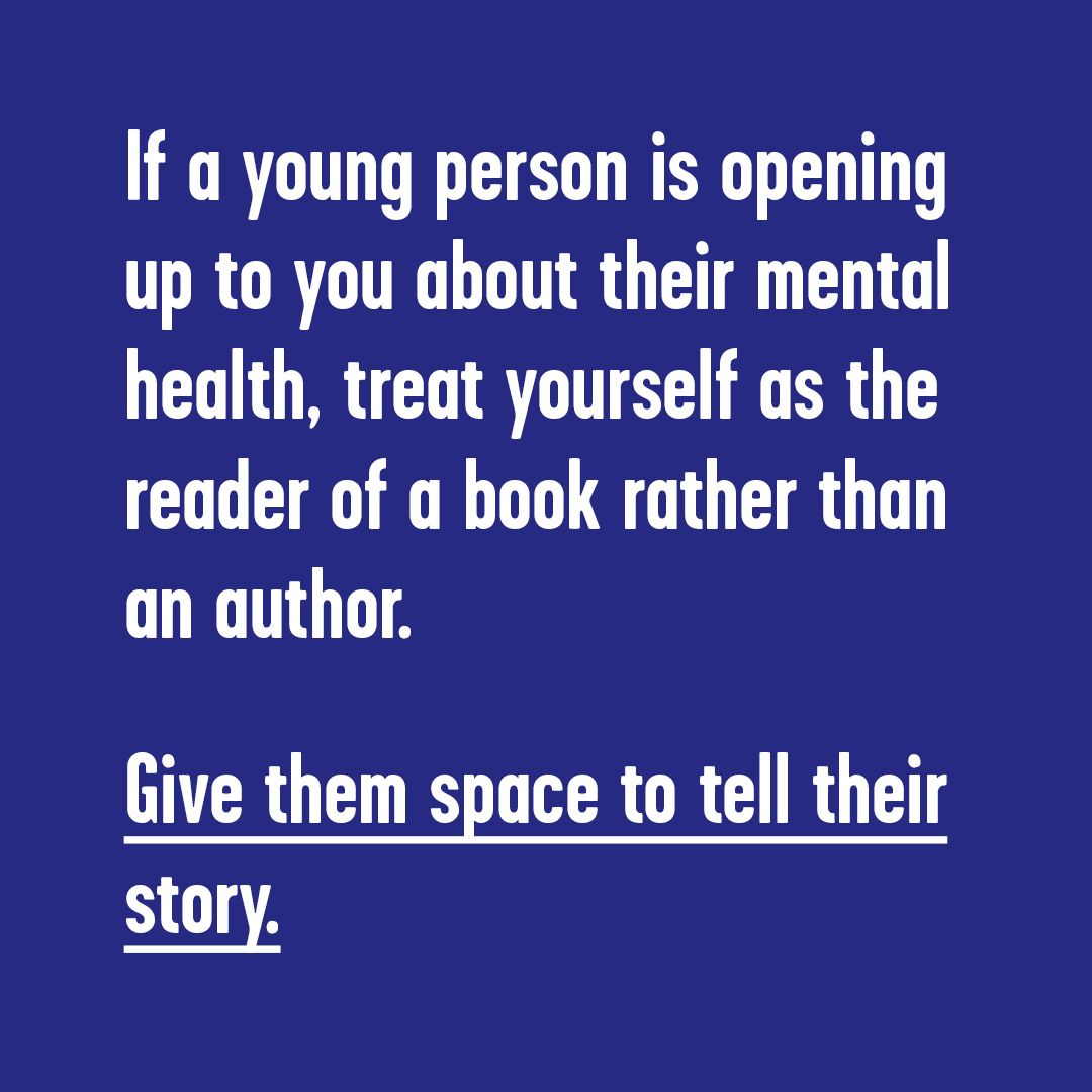 YoungMindsUK's tweet photo. Always important to remember this when a young person opens up to you about their mental health. Simply listening can go a really long way. https://t.co/bftqDlcbQl