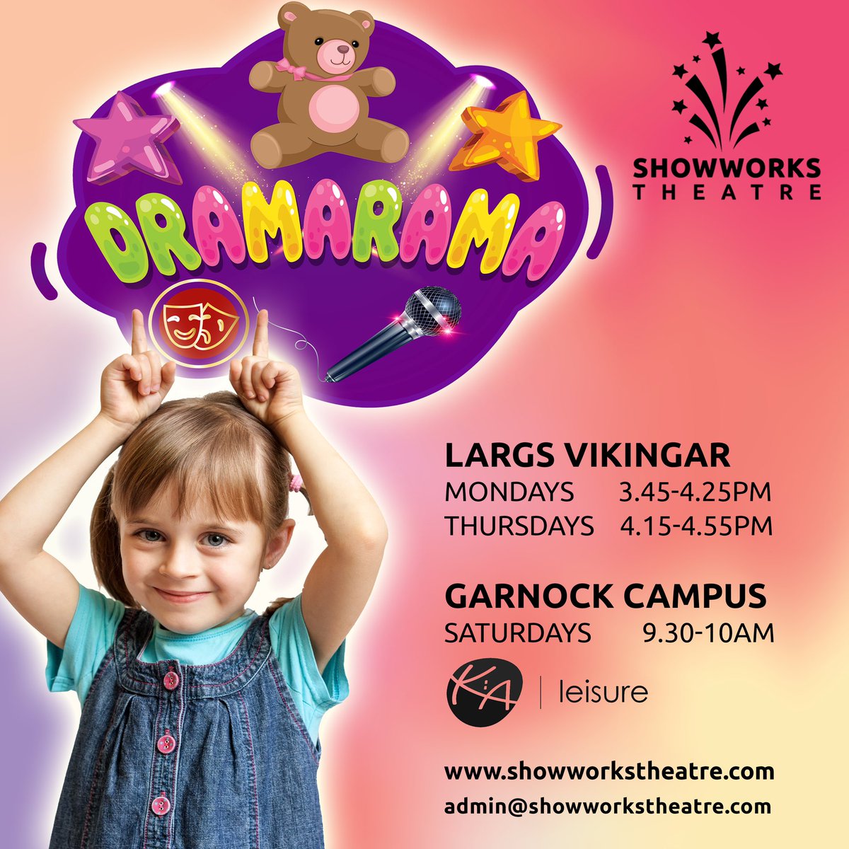 ShowWorksCIC's tweet photo. ✨Fun filled sessions for nursery children ages 3-5 ✨

Message us for your little one’s free trial at DRAMARAMA - weekly workshops introducing acting, music and movement to the youngest of budding performers! 🎉
@KALeisure https://t.co/EsV44QHXeM