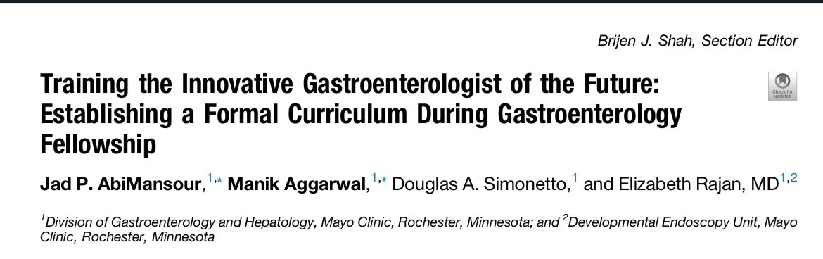 ManikGIMD's tweet photo. Unlocking innovation in gastroenterology! 🌟 
Dive into our article in @AGA_Gastro, where we explore @MayoClinicGIHep’s innovation curriculum.
Emphasizing creativity, problem-solving, and tech development, highlight of my fellowship! https://t.co/BdjiZ1WtnN https://t.co/c5ZMxvRTf3