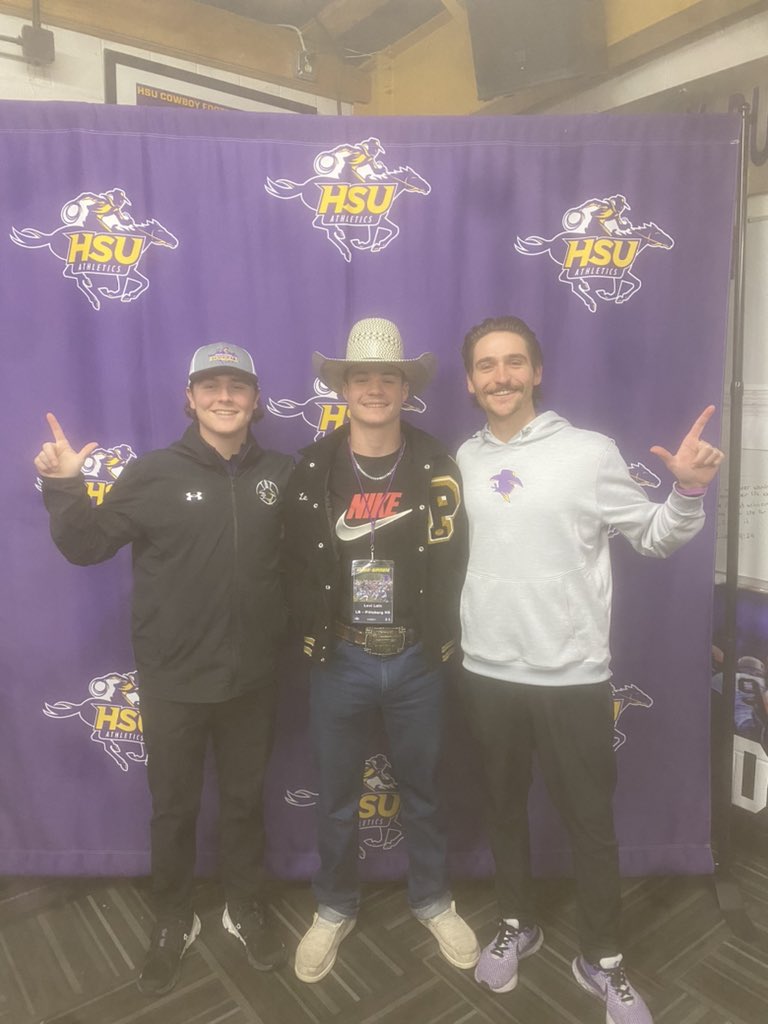 #AGTG After a great conversation with @CadeBell_HSU @BurlesonHSU I am honored to announce that I am committing to @HSUTX to continue my football and academic career!!! 100% committed @coach_kwallace @CoachValdovinos @TristonAbron @ThePittPirates