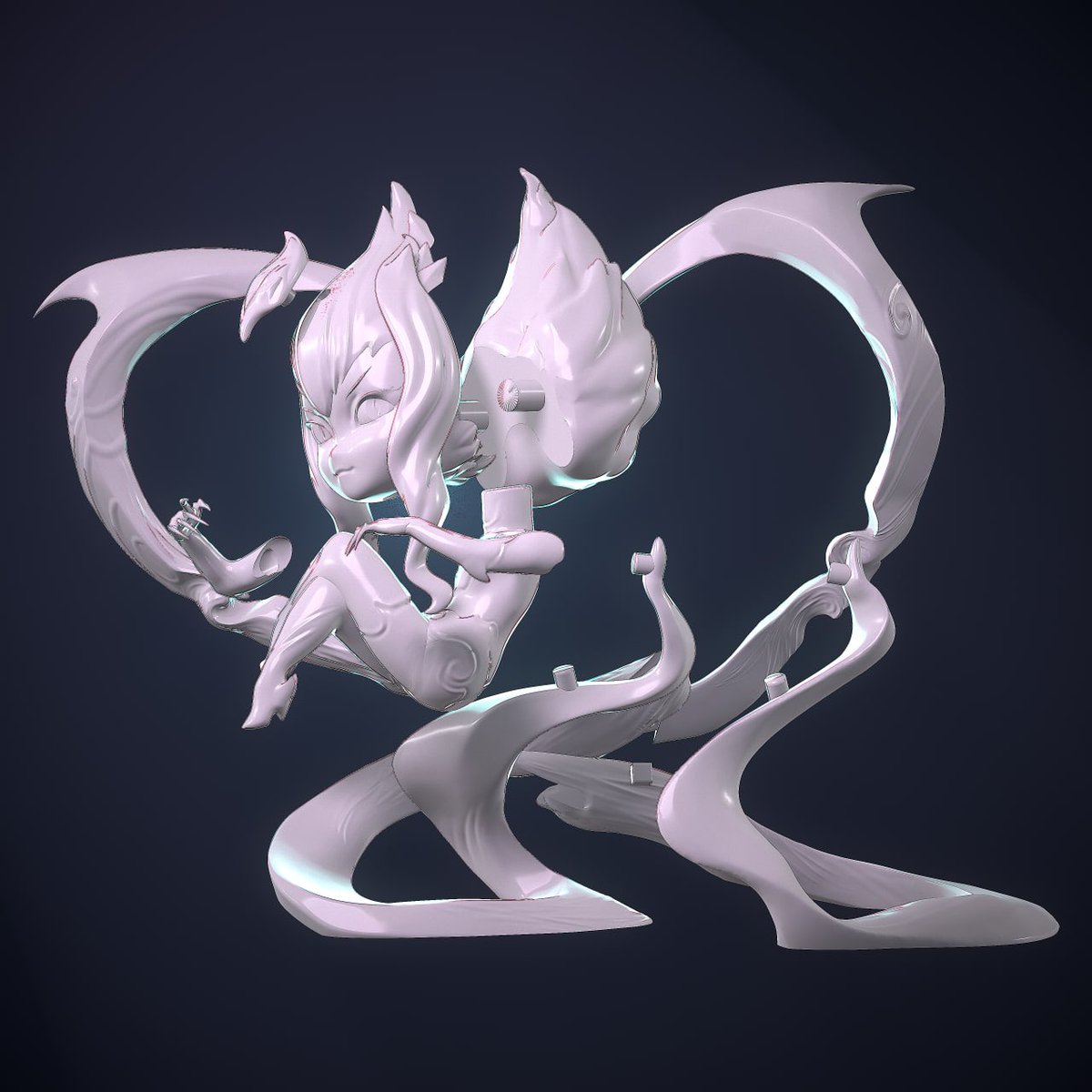 my latest project - chibi figure of best girl from league of  legends - Evelynn!!! Ill print it later and show you guys!!
#LeagueOfLegends #art  #evelynn