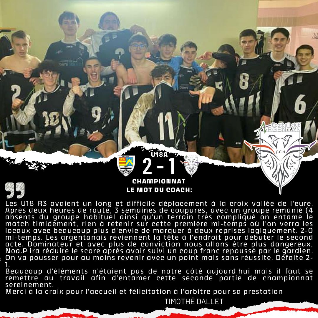 Résultats du samedi 13 Janvier :

Un grand merci à tous les clubs pour leur chaleureux accueil 💪🏽🖤🤍