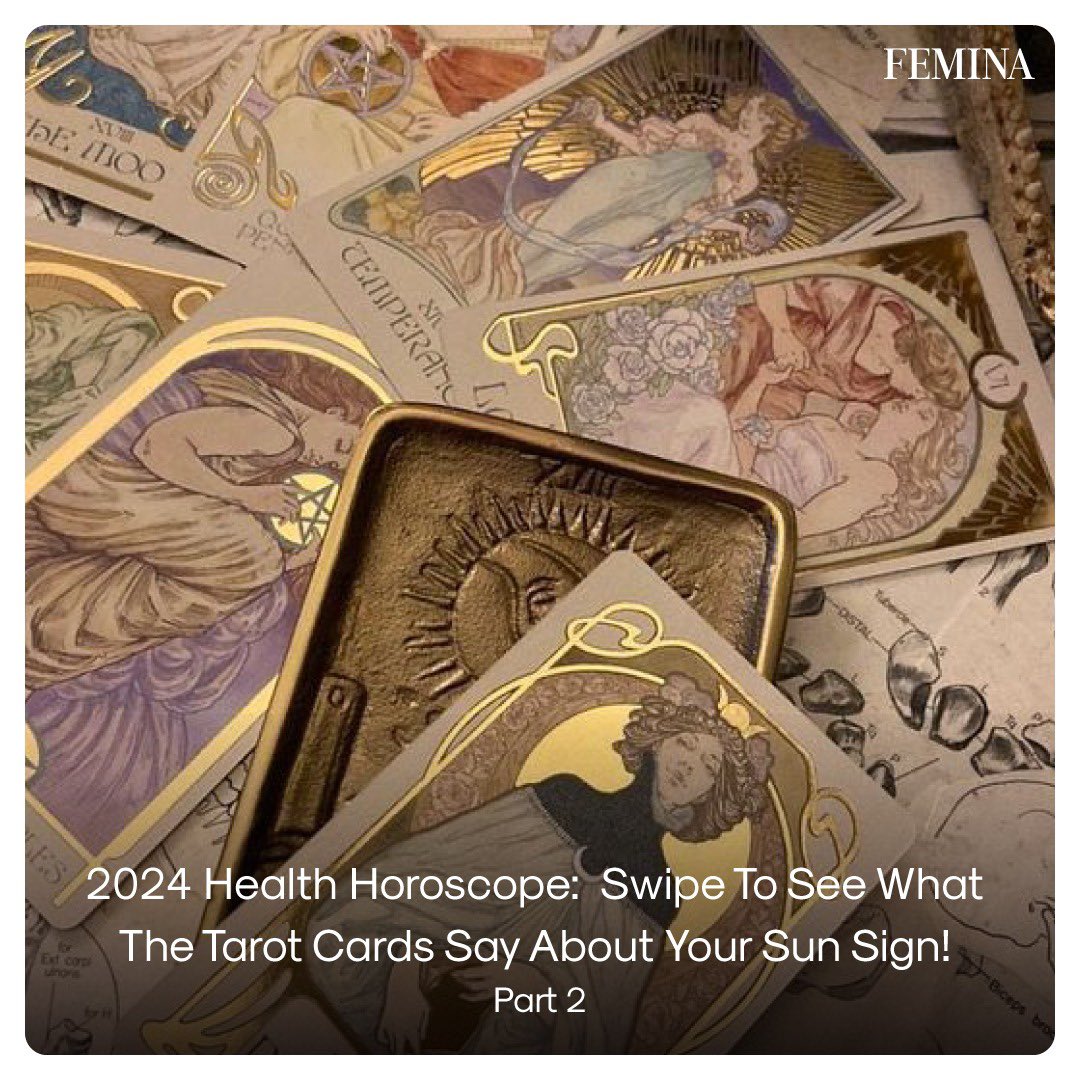 FeminaIndia's tweet photo. See what the cards have to say for your health in 2024. 
#TarotPull #Zodiac #2024 #Health #Astrology #Tarot https://t.co/PndQ43qC63