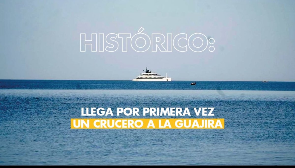 ammejiaaguado's tweet photo. El #GibiernoDelCambio del Pdte ⁦@petrogustavo⁩ celebra la llegada del PRIMER crucero en arribar al Mar Caribe, en el Cabo de la Vala, La Guajira; el crucero de la Empresa Suiza @Emerald_Cruises ,un hecho histórico sin precedentes en 🇨🇴 #ElPaísDeLaBelleza

¡Bienvenidos!!! https://t.co/fLhmmh86ou