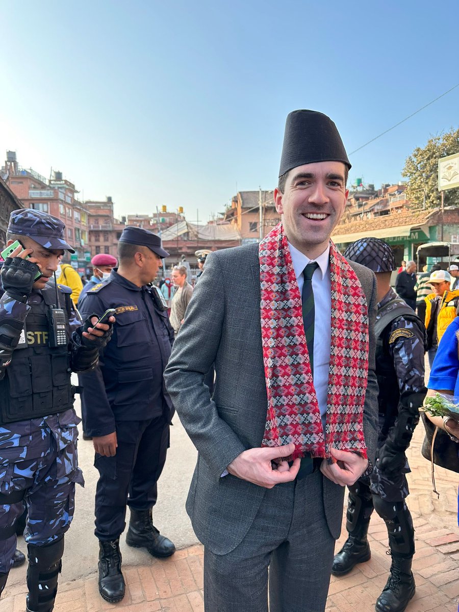 Late post: The Cathaoirleach (Rt. Hon. Chairman of the Seanad Éireann, the Upper House of Ireland), and the delegation team’s Bhaktapur Visit.🇳🇵🇮🇪