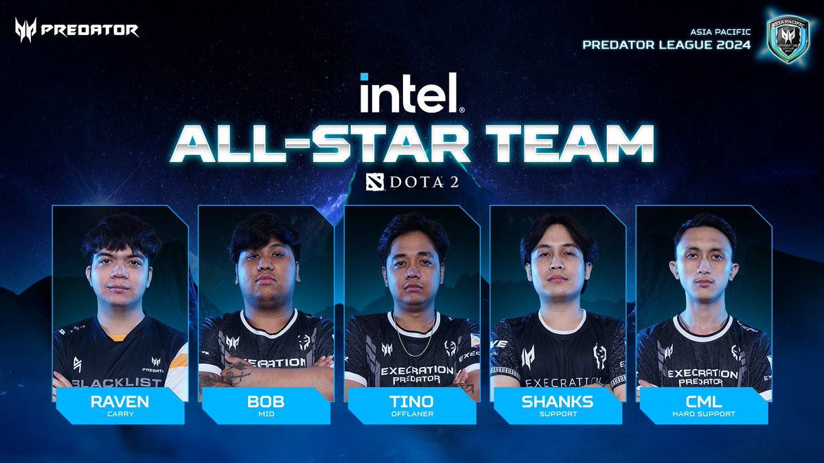 predatorph's tweet photo. Their exemplary performance in their roles has earned them the awe—and the vote—of our watchers. We proudly present the Intel All-Star Team for DOTA 2! Each member of this team will be rewarded with a well-deserved prize of USD 2,000. Congratulations!
#IntelPH
#StandProud https://t.co/arsDhrlc2O