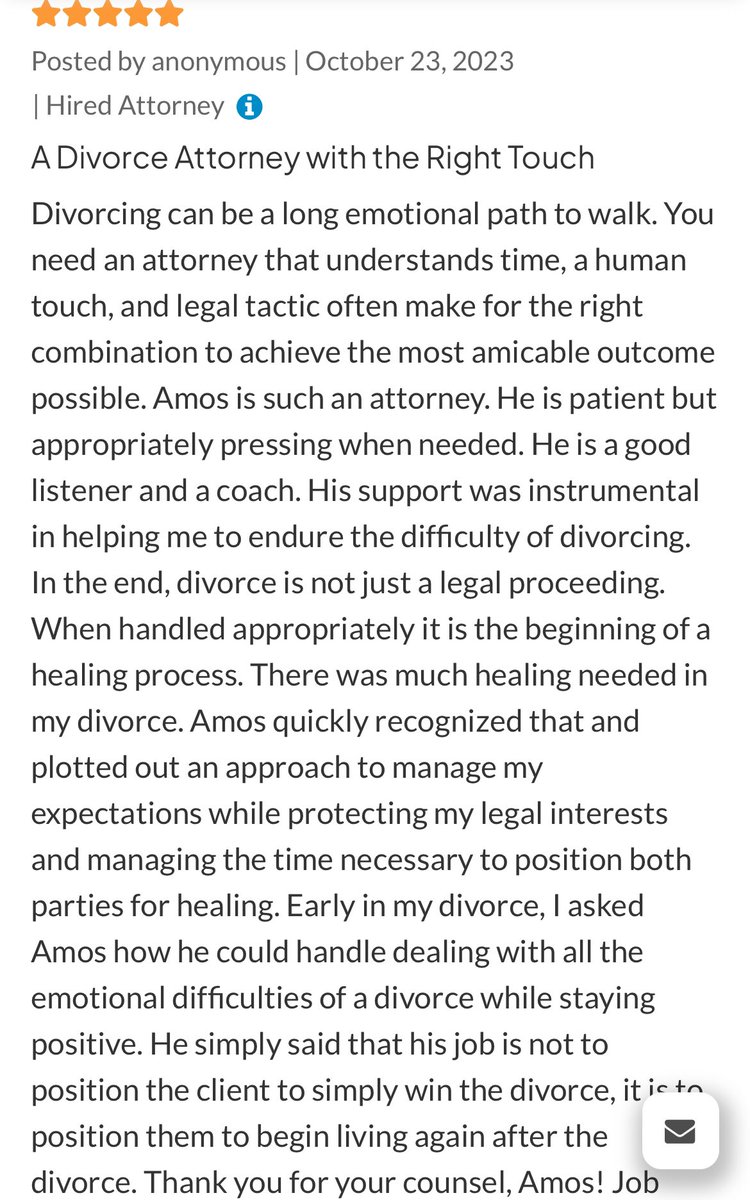 AmosMWhitney's tweet photo. Each of these situations were completely different and required different, skills, approaches, and strategies. And as you can see, they all worked out (very!) well in the end!

#familylaw #familylawattorney #familylawyer #divorce https://t.co/wp9gv4Ikhj