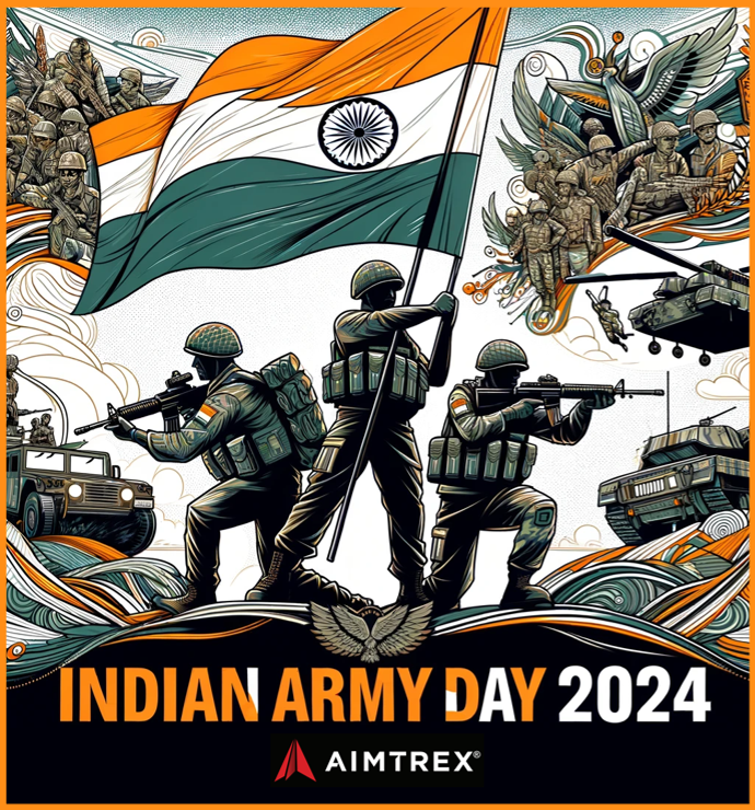 aimtrex's tweet photo. Saluting the Bravery, Celebrating the Valor 🇮🇳

As we observe #IndianArmyDay, we extend heartfelt respect to the valiant heroes of our nation. Your dedication &amp; heroism continue to inspire &amp; protect us. Thank you for being the pillars of strength &amp; security.  
@adgpi #ArmyDay https://t.co/QeLaCqcKig