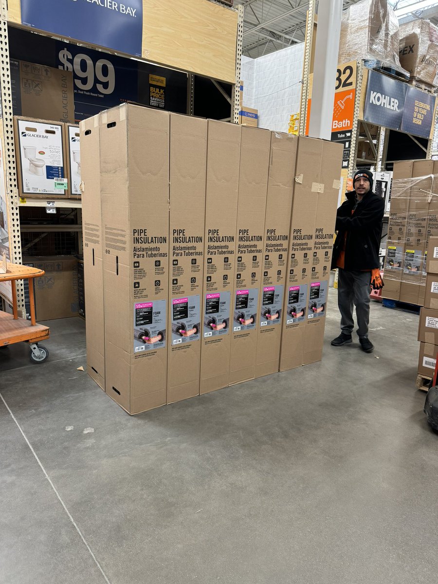 Pipe insulation just arrive at HD Webster 18251 Gulf Freeway