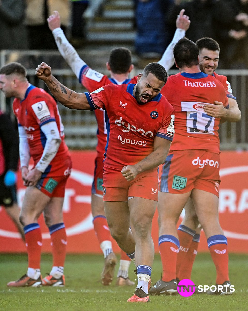 rugbyontnt's tweet photo. Those @ChampionsCup feelings 🤩

Round of 16 qualification secured for @BathRugby!

#InvestecChampionsCup https://t.co/iLqNk3TZ01