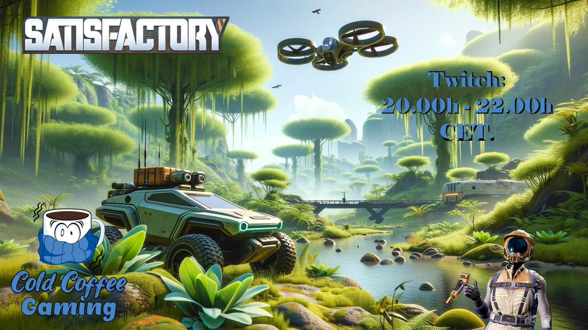 🎮 Back to #Satisfactory at #ColdCoffeeGaming tonight, 20.00h-22.00h!

Buzz might be a maybe, but Iggster's all in for Turbo Fuel production. 🛢️🔥

Races at 20.15h &amp; 21.45h. Join us for an unpredictable yet thrilling stream! 🏁

twitch.tv/coldcoffeegami… #GamingNight #TurboFuelled