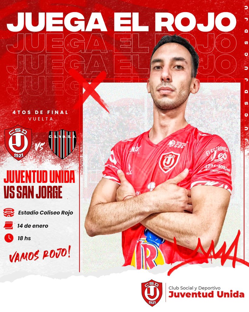 CSDJUoficial's tweet photo. ¡JUEGA EL ROJO! 🔴 https://t.co/0kfijY8vSf
