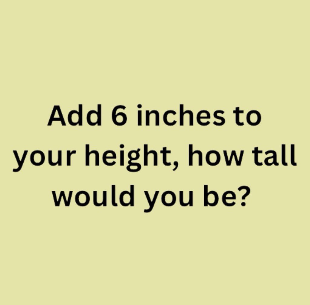 nooduals's tweet photo. How tall would you be? 

DON’T LIE. 💀 https://t.co/21apkWcseJ