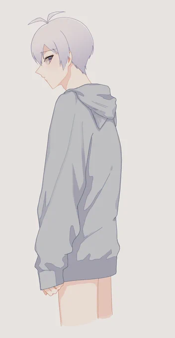 彼シャツならぬ彼パーカー 