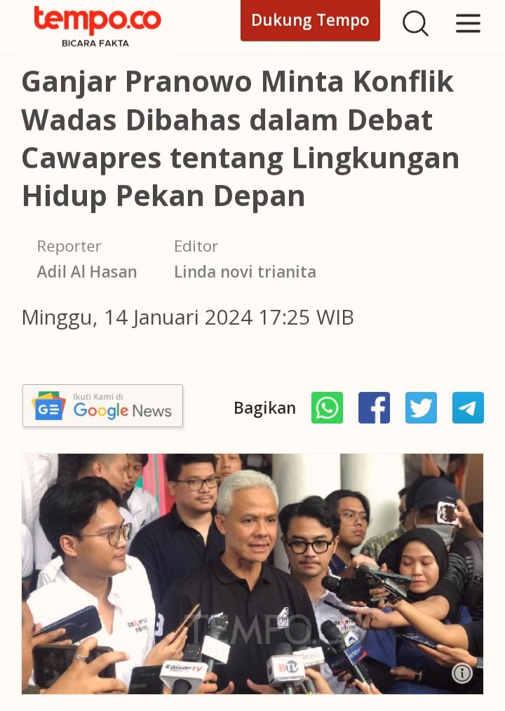 Urrangawak's tweet photo. Buat yang suka angkat isu wadas,  Pak Ganjar malah minta di bahas di debat capres.

Biar semua tau wadas itu proyek siapa, tapi selalu Ganjar yg dihajar, Ganjar selalu backup Jokowi, bahkan rela pasang badan buat lindungi Jokowi dari serangan, tapi balasannya apa, malah dikhianati begitu saja.