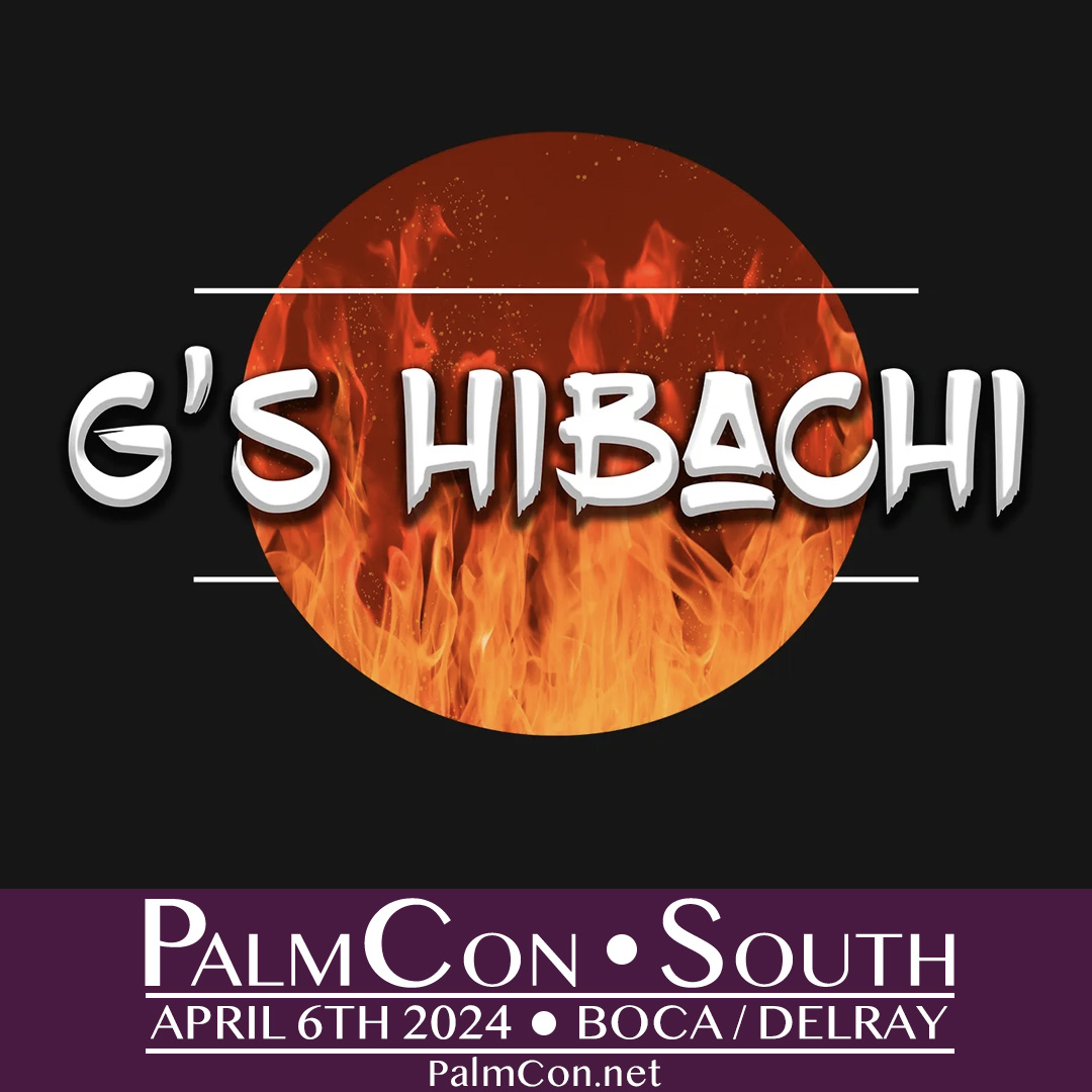 We are thrilled that @GsHibachi will be joining us for PalmCon: South April 6th at the South County Civic Center! 

#palmcon #Hibachi #supportlocal #eatlocal #comiccon #florida #event #delray #boca #comics #mobilefoodtrucks #mobilefood #foodtruck #foodtrailer #foodtruckfood