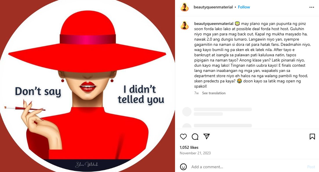 KapusoBuzz's tweet photo. "DON'T SAY I DIDN'T TELLED YOU" nice try ackleng. Hindi kayo payjent pans? bwak bwak bwak #DontMe🤪 https://t.co/QvjIOH4SRh