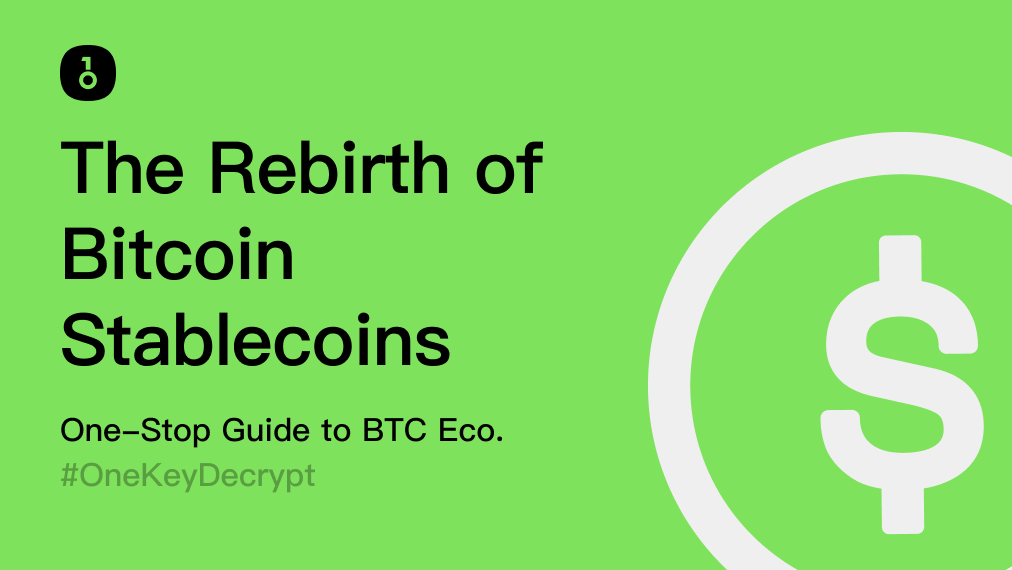 OneKeyHQ's tweet photo. Bitcoin Stablecoins Narrative: The Biggest Alpha This Year?
This is crazy: a stablecoin with a market cap of hundreds of billions, yet the number of such stablecoins running on the Bitcoin network is zero.

USDT, previously supported on Omni, moved to other chains. This year, however, there's renewed hope in the Bitcoin ecosystem, and stablecoins might again become the alpha for growth. 
Let’s explore.

I. Centralized Stablecoins
The centralized stablecoins maintain their value through fiat currencies (like USD, EUR) as collateral. For every stablecoin issued, an equivalent amount of fiat currency is stored in banks or other financial institutions as backing. They dominate over 90% of the stablecoin market share. Examples: USDT (Tether), USDC, TUSD, etc.

Bitcoin once had these types of stablecoins. 
USDT was first issued in 2014 on Bitcoin's @Omni_Layer (MasterCoin). Omni Layer (MasterCoin) used OP_RETURN output to record transaction data. 
Unfortunately, due to slow speeds, high transaction fees, and market capture by other chains, Tether gradually ceased support on it. 
Subsequently, the community developed @omni_bolt, attempting to revive BTC-based stablecoins through the Lightning Network expansion, but it hasn’t gained much traction so far.

In BTC, the most likely successor seems to be the RGB Protocol from @lnp_bp. This protocol adds smart contract functionality to Bitcoin on the Lightning Network and is a zero-knowledge proof-based state channel protocol, allowing users to conduct privacy-protected transactions off-chain. 
Tether's CTO planned to reissue USDT on the Bitcoin RGB protocol (https://t.co/4I2iTY5AlC), stating that “RGB could be a legitimate successor to Omni.” 
Currently, the RGB protocol is still in its early stages, the infra experience is not yet perfected, and the integration issues with the Lightning Network are still being resolved, but it remains highly anticipated.

@lightning Labs' Taproot Assets protocol is a strong competitor to the RGB. This protocol also integrates with the Lightning Network, allowing the issuance and management of stablecoins and other digital assets on both Bitcoin and the Lightning Network. The mainnet Alpha version has already been released, and tests integrating it with the Lightning Network will soon follow.
Considering the current attention and voices, USDT is very likely to choose between RGB and Taproot Assets. (Which side are you on?)

II. Overcollateralized Stablecoins
This type of stablecoin typically operates in a decentralized manner, with the value of the collateralized cryptocurrency being higher than the value of the issued stablecoin, to counteract the volatility of cryptocurrencies. For example, MakerDAO's DAI is supported by Ethereum as collateral.

Bitcoin had a similar attempt in 2014 — BitUSD. It was issued by Dan Larimer and Charles Hoskinson on Bitshare, the first decentralized stablecoin, overcollateralizing its native token BTS at a 2:1 ratio to issue bitusd. Its mechanism seems rudimentary now (it was an era without oracles), and it ultimately depegged in 2018.

@Stacks — an L2 BTC smart contract layer born in 2013, later developed stablecoin protocols like Arkadiko Protocol. Users can overcollateralize assets like STX, xBTC, and ALEX to mint the stablecoin USDA. Moreover, it's notable for being the first public fundraising project to receive U.S. SEC compliance certification in 2019, giving it a narrative of regulatory compliance.
Recent new projects like @bssbstable, @BitRGBGlobal , @bitsmiley_labs, and others are exploring BTC overcollateralized stablecoins. It’s a competitive field, and it remains to be seen which stablecoin will become the BTC equivalent of DAI.

III. Algorithmic Stablecoins
These are stablecoins that do not rely on any physical assets but maintain price stability through algorithms (mathematical formulas and incentive mechanisms), issuing stablecoins valued at 1 USD with volatile assets valued at 1 USD. 
Examples: LUNA, AMPL, Basis. 
Most algorithmic stablecoins are controversial, mainly due to their unsustainable Ponzi mechanisms. After Luna's collapse, algorithmic stablecoins suffered a significant loss of trust and are even considered “disproven,” leading to a 90% decline in market value.

Currently, there are no pure algorithmic stablecoins like UST in the market. Whether new developments in the BTC ecosystem will bring different types of algorithmic stablecoins remains to be seen.

IV. Looking Forward
The momentum of stablecoins represent the direction of liquidity. The massive USD inflation during Covid in 2020 spurred the issuance of centralized fiat stablecoins. USDT's shift from Omni to Ethereum's ERC-20 indirectly, or even directly, kickstarted the Defi Summer. 
Perhaps this summer, with the issuance of USDT in the Bitcoin ecosystem, we might see a different, Bitcoin-ecosystem-specific “XX Summer.” 
What do you think?
💚Like, share, and feel free to leave your thoughts and Alpha in the comments.