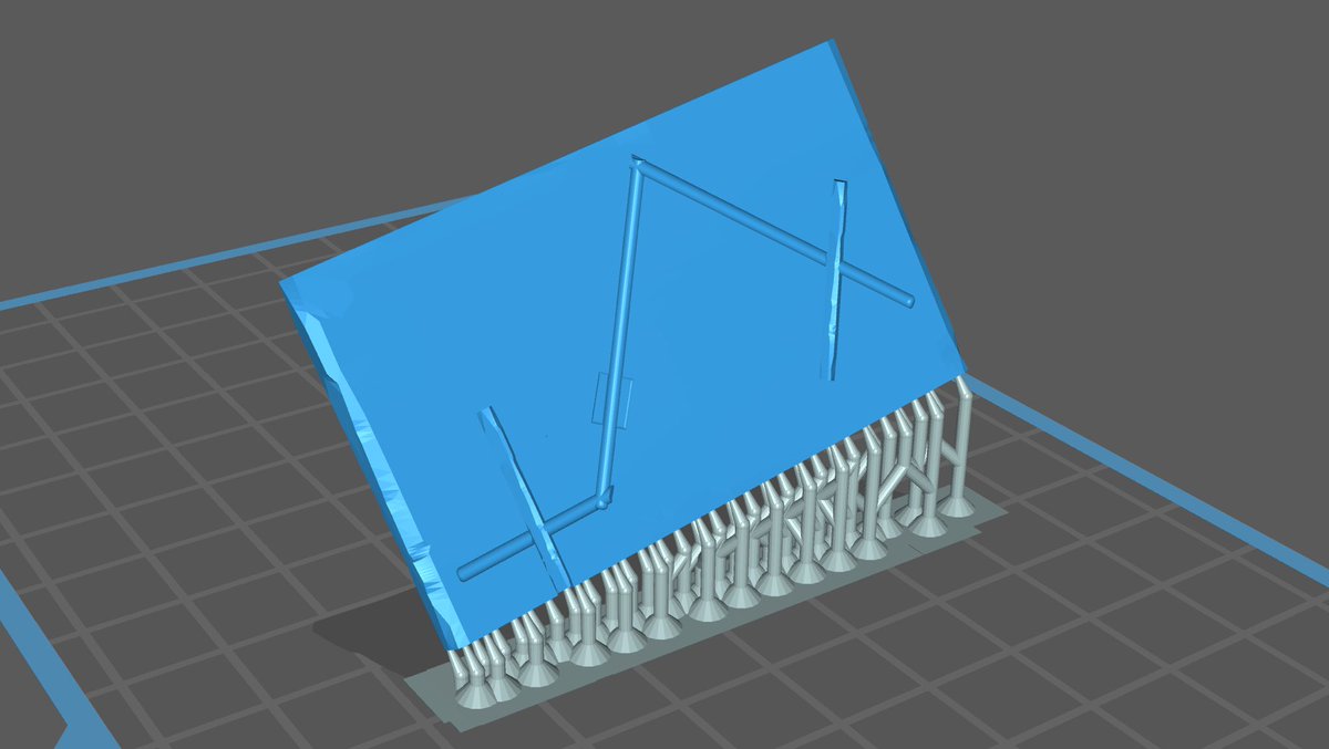 nashinokiya's tweet image. ワイヤー曲げ用のジグを作り忘れてたので追加でプリント。
これに合わせて曲げれば型に収まるはず。
#panzerdragoon  #パンツァードラグーン #AZEL  #アトルムドラゴン #WF2024W