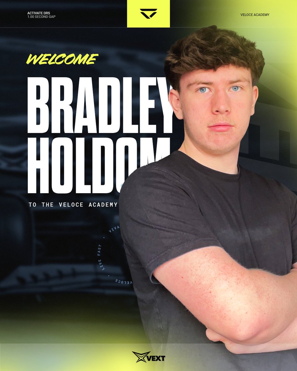 WELCOME | Bradley Holdom ✍️ The Veloce Academy is delighted to welcome the 18-year-old Bradley Holdom to the team! 👊 The British PSGL PC F2 driver qualified for last years F1 Esports Pro Exhibition. 👏 Welcome to the Veloce Academy, Bradley! 💚 #VivaVeloce