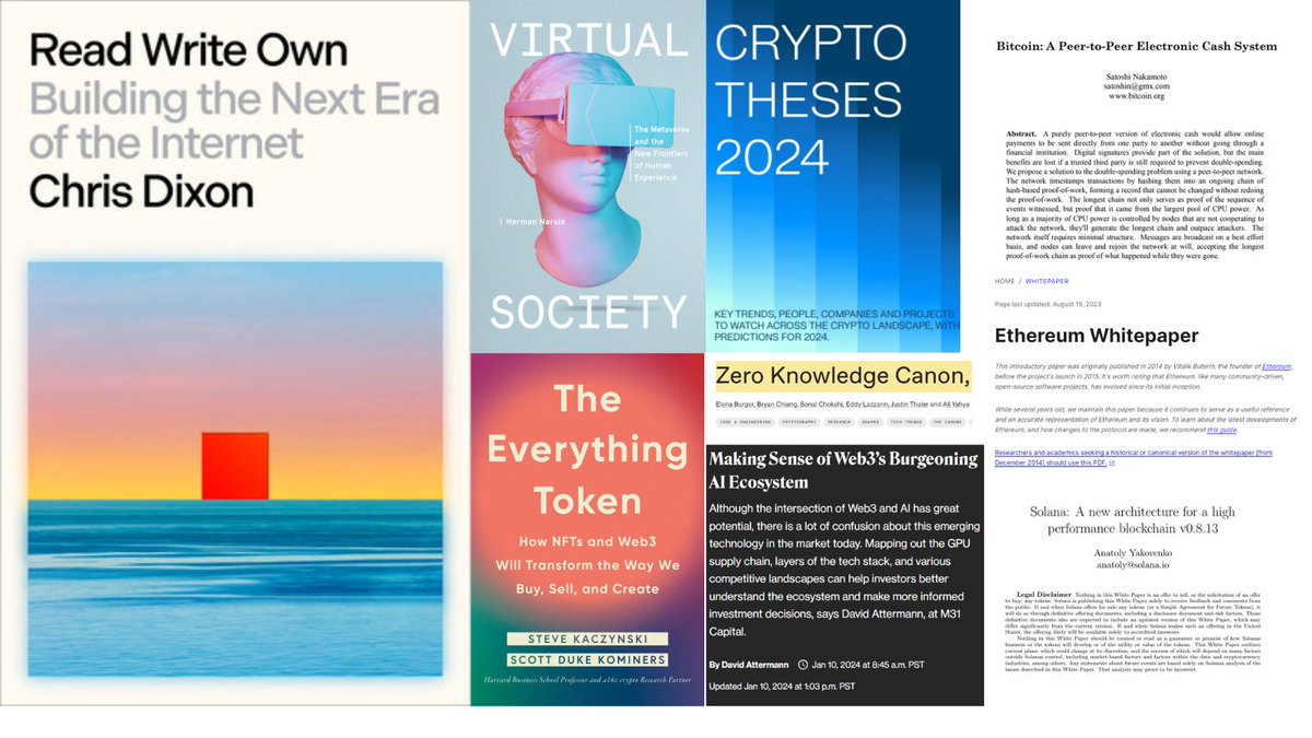 How to get up to speed with web3 in 2024. An up-to-date reading list with  everything you need to know to get started or brush up ↓ BIG PICTURE 1.  Read Write